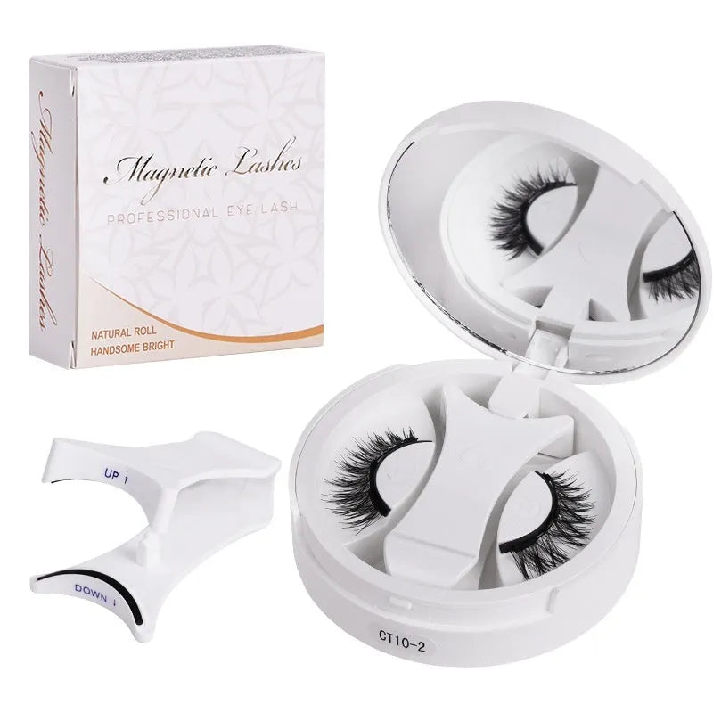 Portable magnetic false eyelashes with integrated soap holder in chemical fibre construction