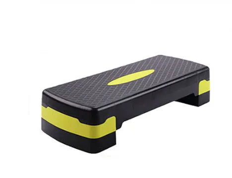 ABS aerobic fitness step platform in grey, green, or orange, dimensions 68cm by 28cm by 15cm