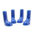 Waterproof TPR pet rain shoes in cowboy style, non-slip, sizes S M L, red blue green pink purple black