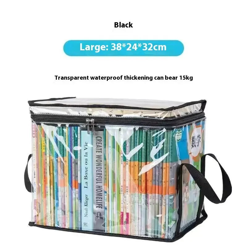 Large white foldable water buggy bag with transparent side panels showing 24L capacity.