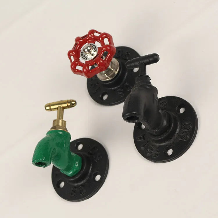 Metal wall hook with water pipe style design and polishing finish in available colour options