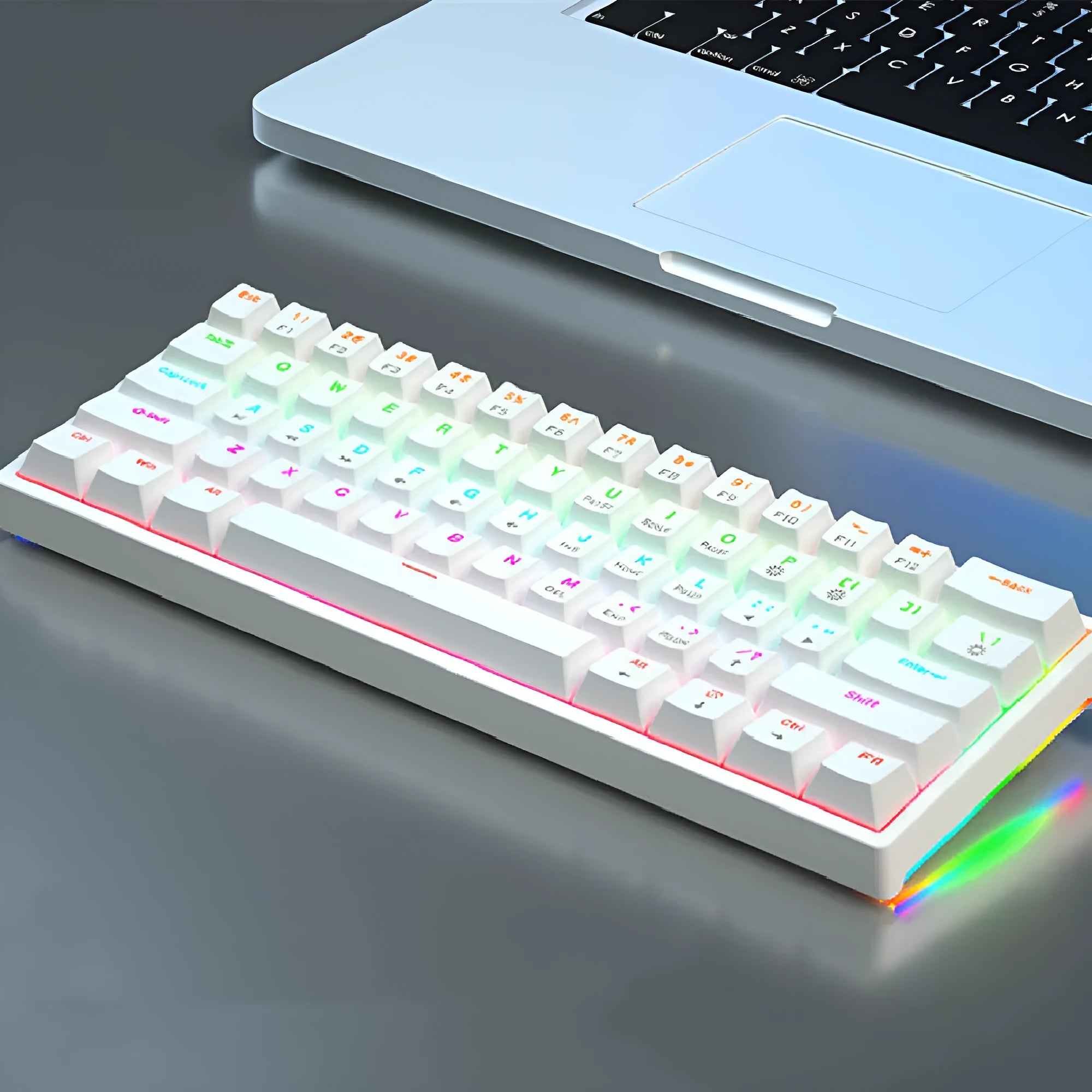 61-key mechanical keyboard with multiple colour options and hot-plug switch functionality