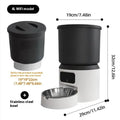 4L smart pet feeder with WiFi control and stainless steel bowl option