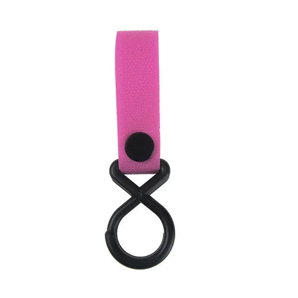 Nylon luggage velcro hook in assorted colours on white background with independent OPP packaging.