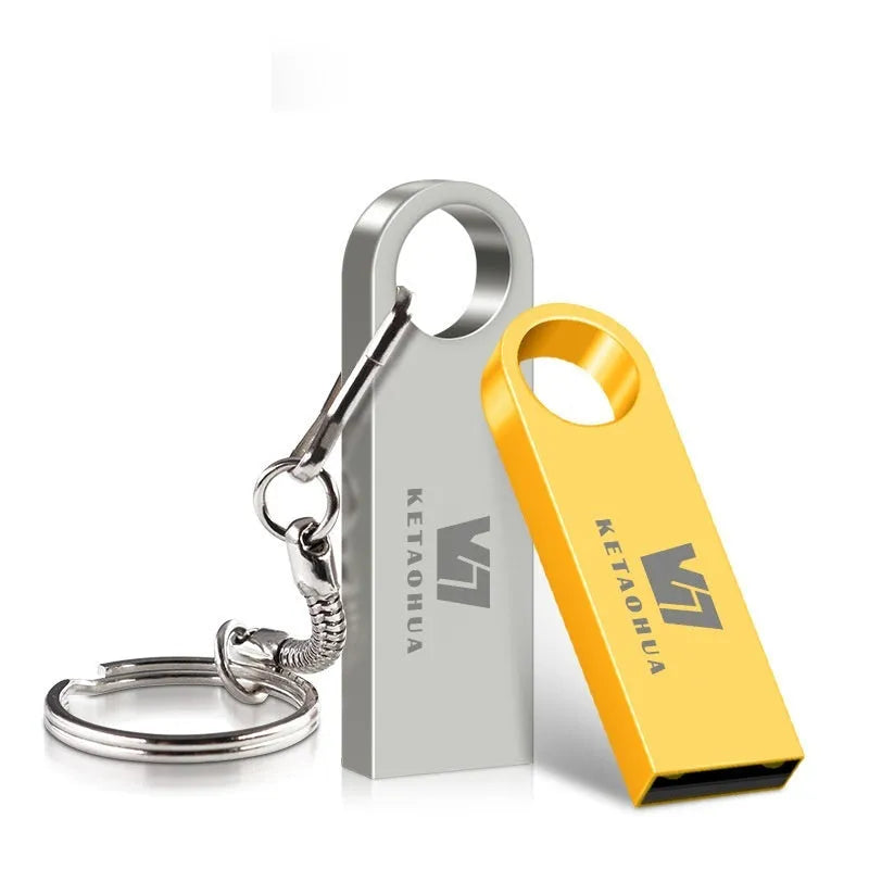 Custom metal car-shaped high-speed USB flash drive in silver, gold, rose gold, or black.
