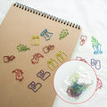Christmas series mixed colour paper clips assortment with metal alloy PET coated construction