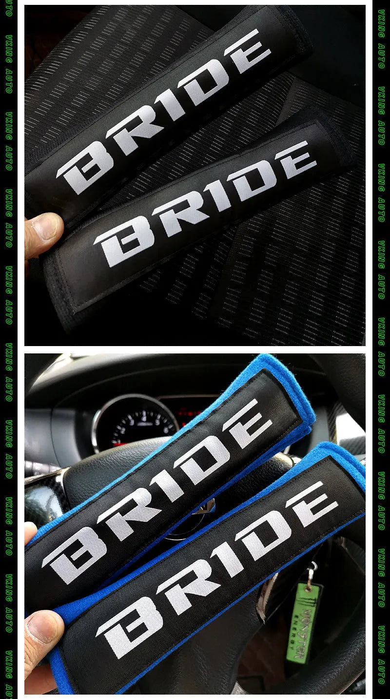 Car seat belt shoulder pads in black, blue and red options with cotton sponge cloth construction