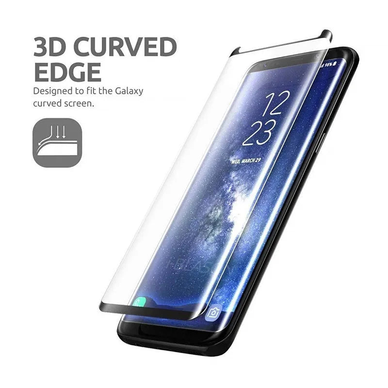 Tempered glass screen protector for Samsung Galaxy S8 S9 Note8 Note9 phones with anti-fingerprint coating