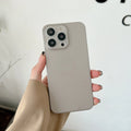 Ultra-thin PC hard shell frosted phone case with all wrapped lens protection for Apple iPhone, transparent colour
