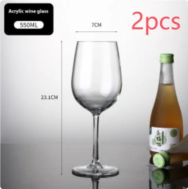 Transparent PC acrylic wine bottle with modern simple design, 300ml or 550ml capacity for party catering
