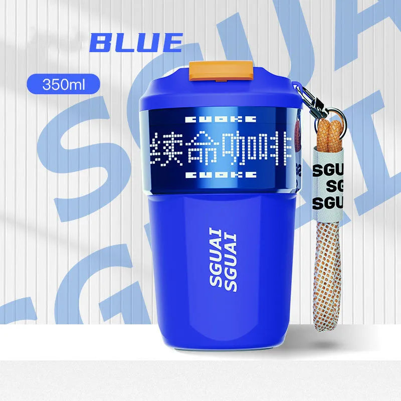 316 stainless steel portable coffee cup with 50ml capacity in Japanese style, showing colour options.