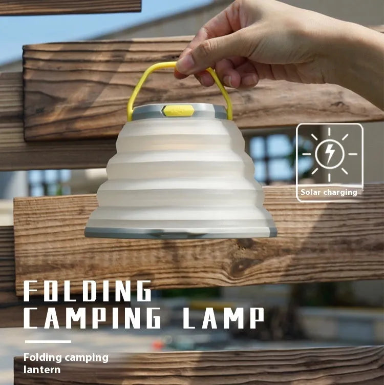 White camping lamp with large capacity lighting and single control button