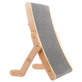 Deformation cat bed and scratcher in primary colour with corrugated paper surface, pine frame and three adjustable angles.
