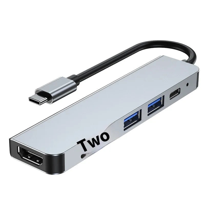 Portable USB-C expansion dock for notebook and tablet with compact 13.5cm design