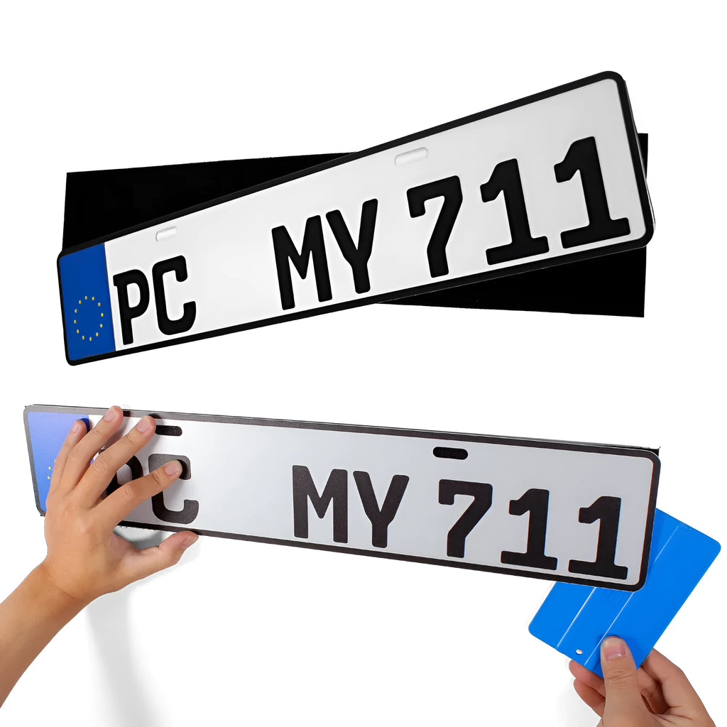 Right-angle double-sided adhesive tape for vehicle licence plate mounting measuring 100mm by 500mm