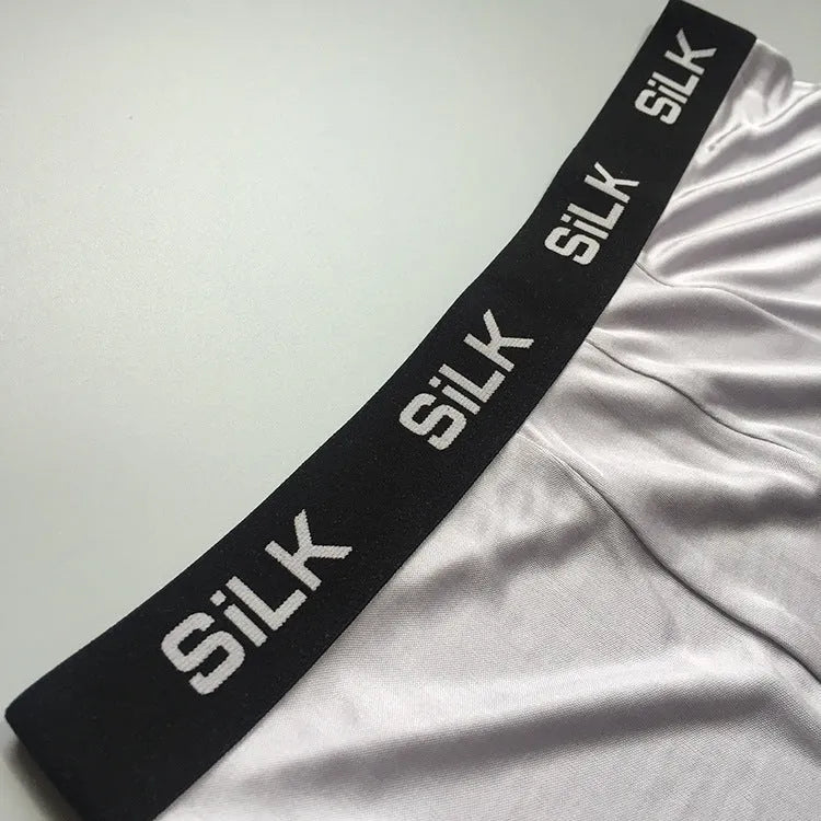Men's breathable silk shorts in loose fit with mid waist design