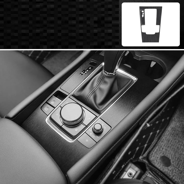 Unksera brand car interior decorative film sticker set for dashboard, centre console, and door handles.