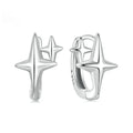 Minimalist star ear clips in oxidised sterling silver with two design options BSE1076 and BSE1076B