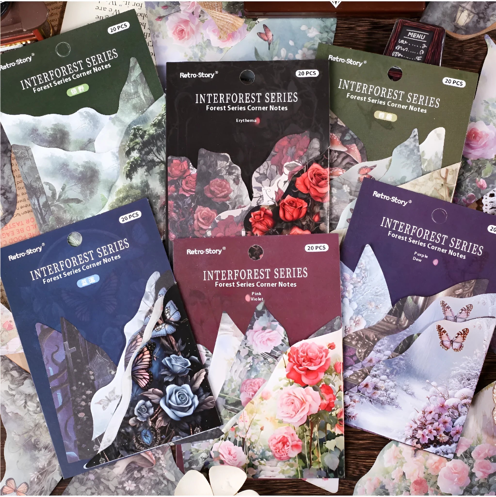 Creative DIY hand account note book in six colour options including Spring Vine and Purple Dew