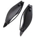 Pair of black ABS plastic windshield side wings for a Harley Davidson Glide motorcycle.
