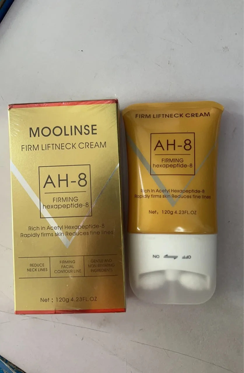 Neck moisturising cream with a roller applicator for dry skin.