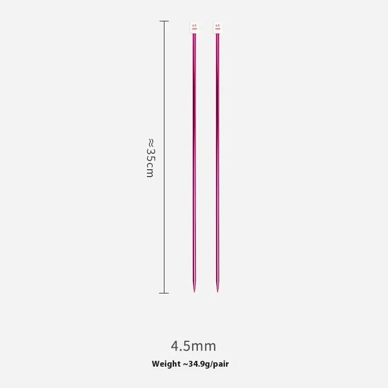 Lengthened crochet hook set showing multiple sizes from 2.0mm to 10.0mm, each with a protective cap.