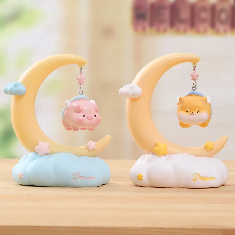 Creative Cute Moon Fairy Tale Small Night Lamp plastic resin cartoon design
