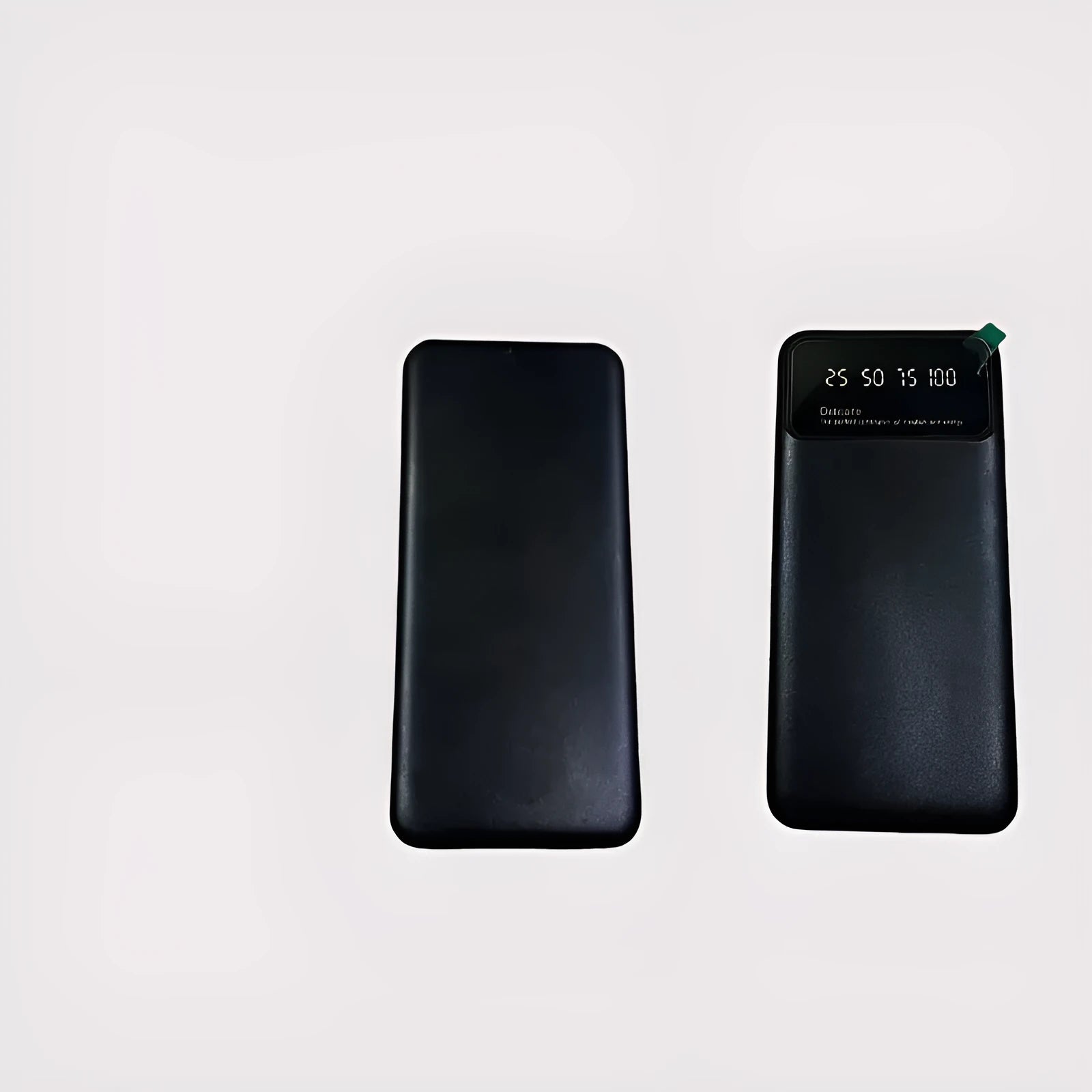 Black ultra-thin fast charging power bank with 10000mAh capacity showing compact design