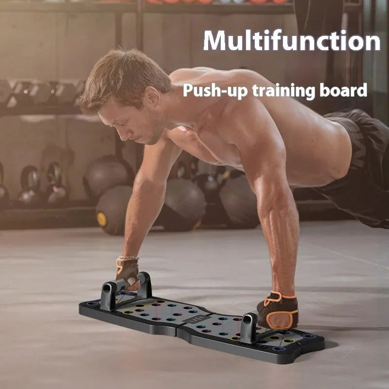 Set of ABS plastic push up support plates for upper body muscle training, shown in available colour options.