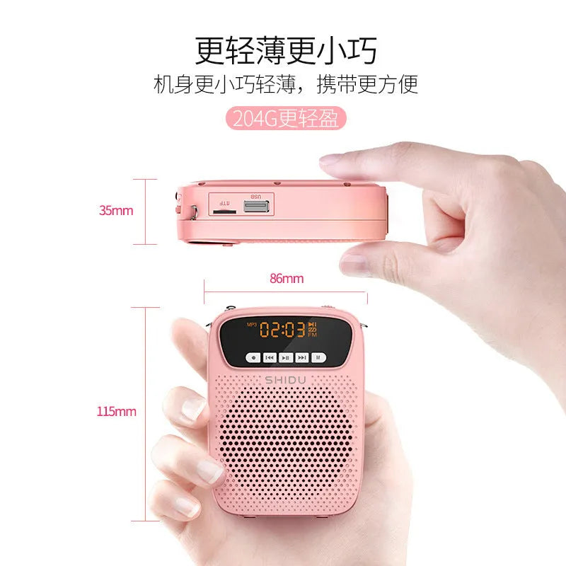 S278 Bee Loudspeaker wireless Bluetooth microphone speaker in Classic Black with telescopic antenna and microphone
