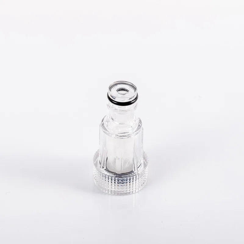 Transparent plastic inlet joint with filter screen for Karcher pressure washers K2-K7 series
