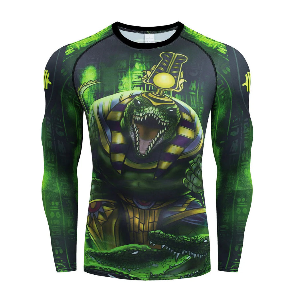 Men's slim-fit long sleeve sports top and trousers set in dark colour for outdoor fitness.