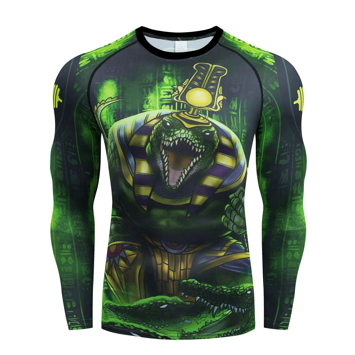 Men's slim-fit long sleeve sports top and trousers set in dark colour for outdoor fitness.
