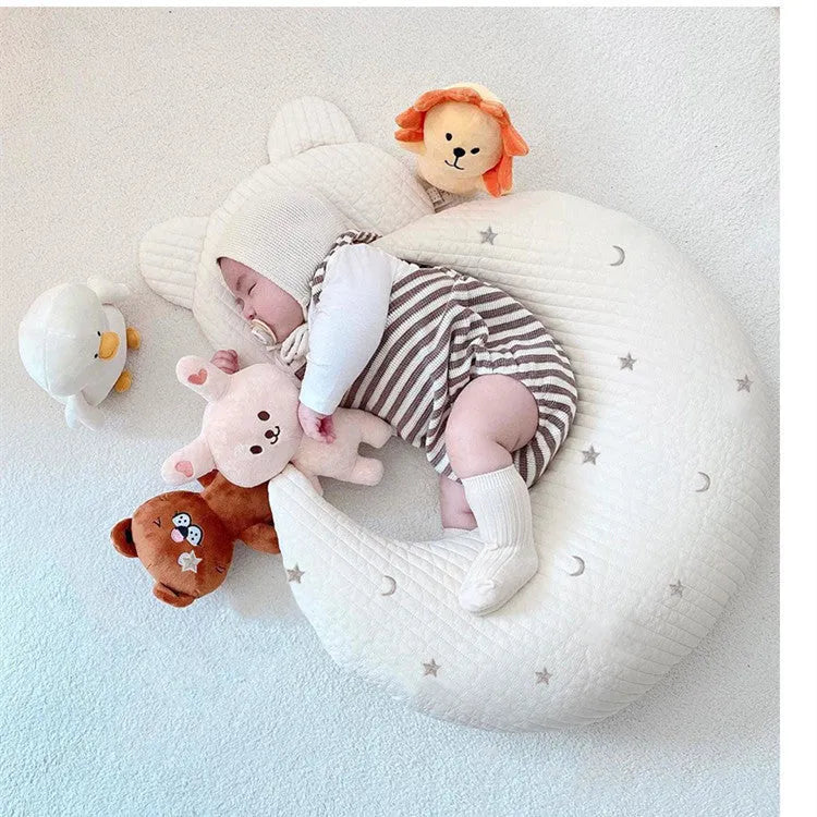 Anti-mite pure cotton baby nursing U-shape pillow in bear pattern, 56x65cm size