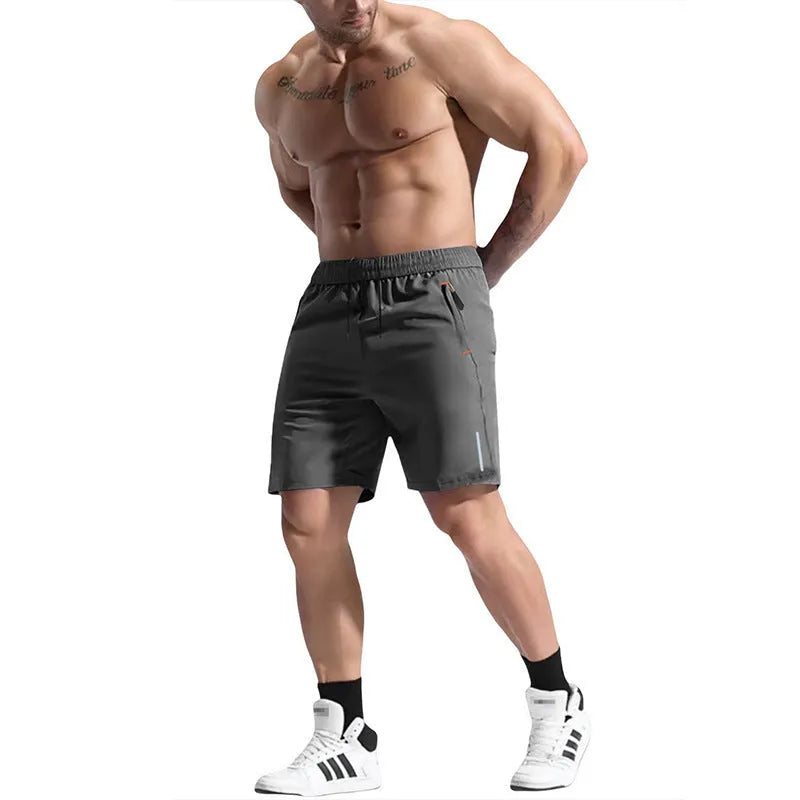 Men's bamboo fibre and polyester sports shorts with elastic waist in multiple colour options
