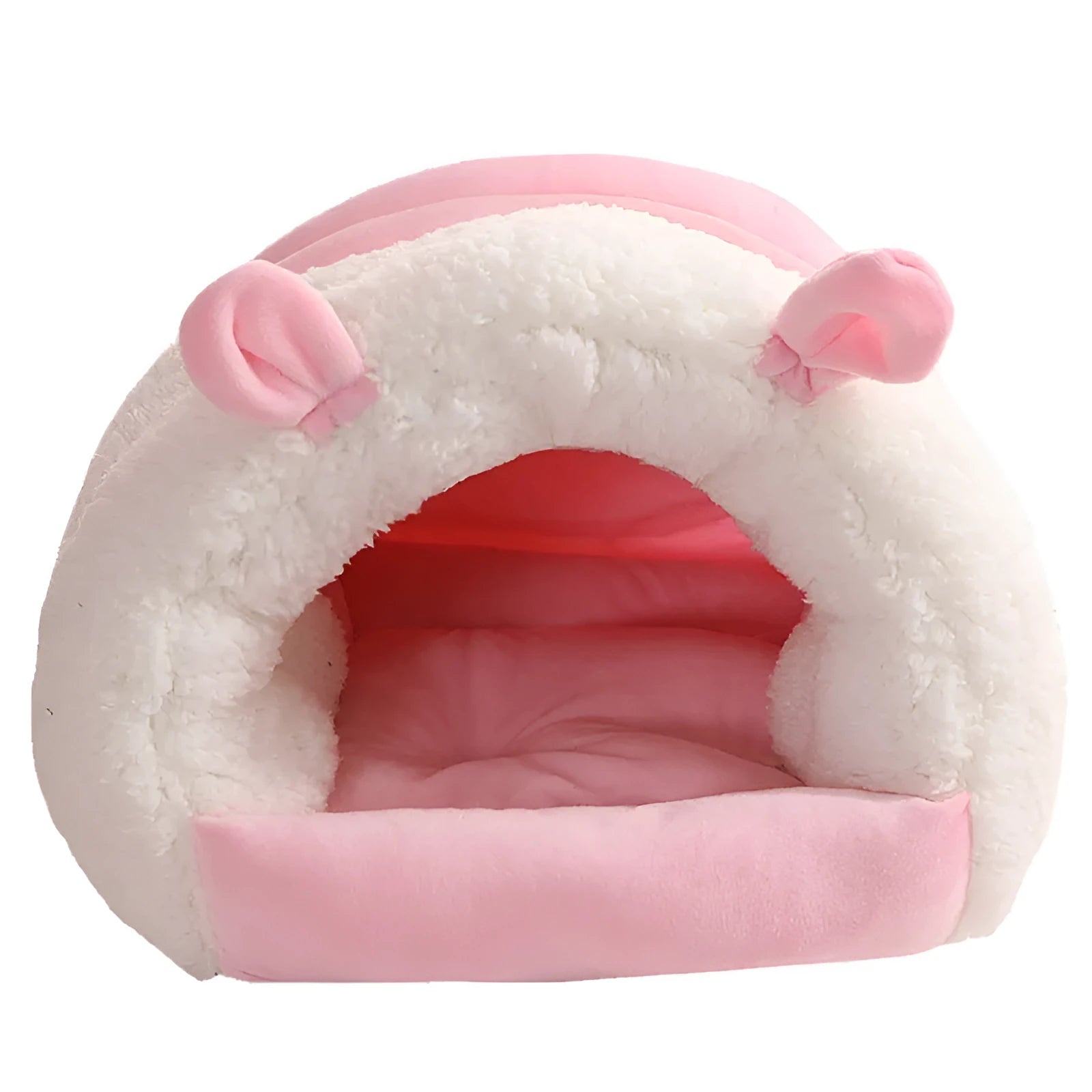 Closed cat nest in blue, available in sizes S 30x40 cm and M 40x50 cm, with washable outer material