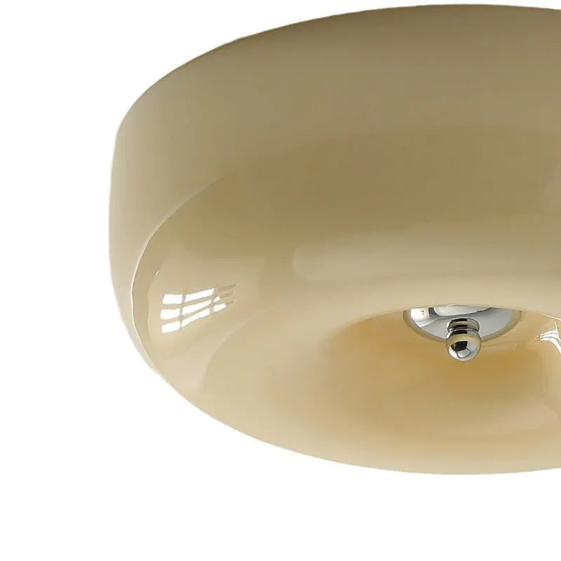 Antique style cream coloured bedroom ceiling lamp with three-colour light adjustment.