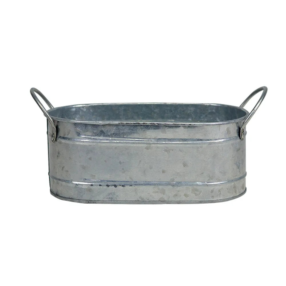 Iron sheet desktop succulent flowerpot with corrosion-resistant finish