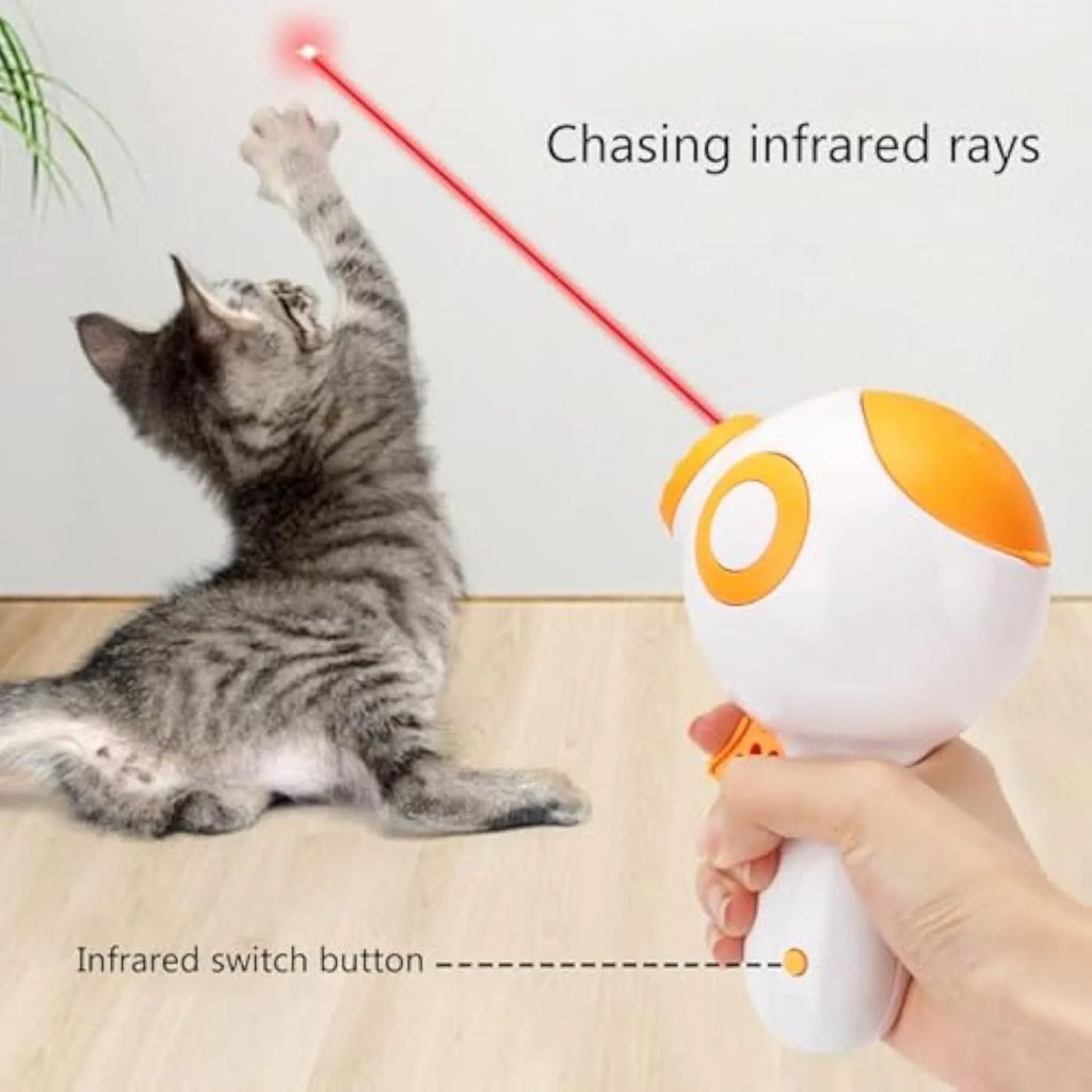 Green dog treat launcher toy for interactive pet play and remote feeding
