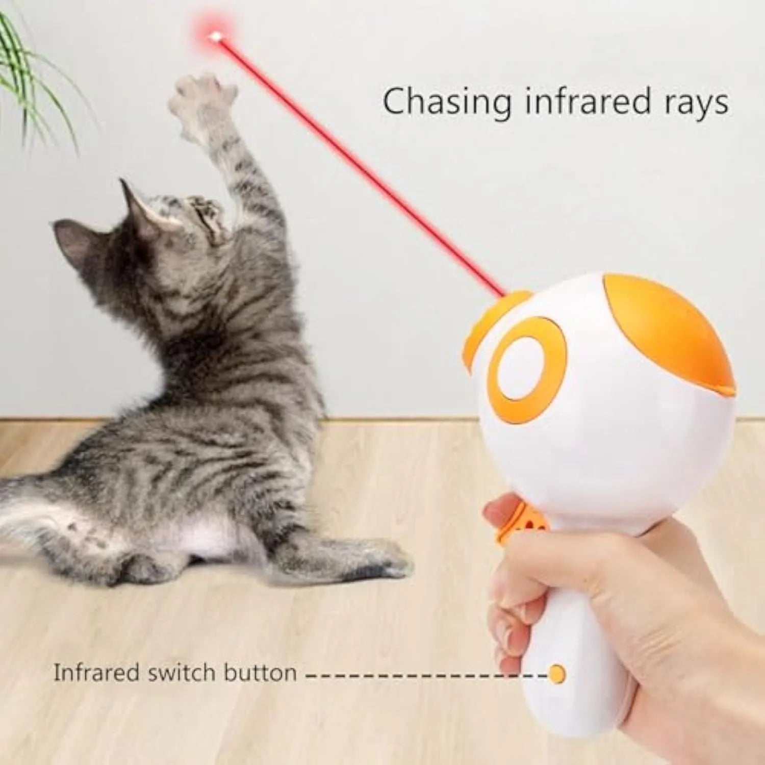 Green dog treat launcher toy for interactive pet play and remote feeding