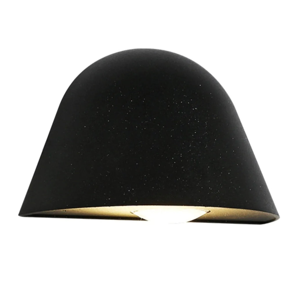 IP65 outdoor wall lamp in aluminium with 5W LED and choice of black, platinum, black gold, spot white, or ceramic white finish