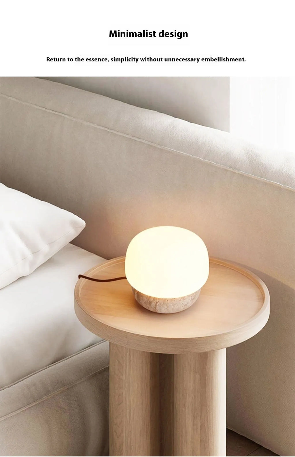 Retro creative bedside lamp with button switch measuring 18cm