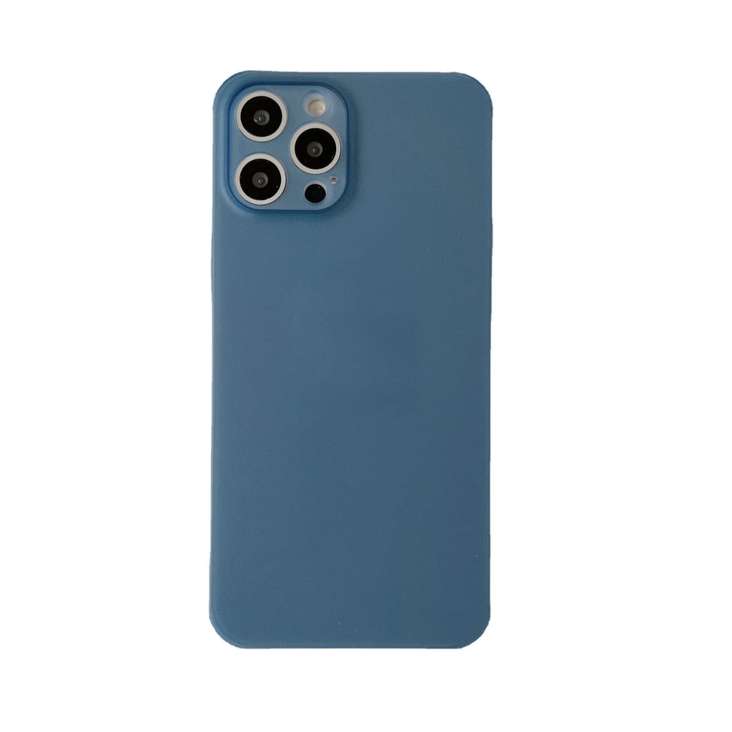 Ultra-thin PC hard shell frosted phone case with all wrapped lens protection for Apple iPhone, transparent colour