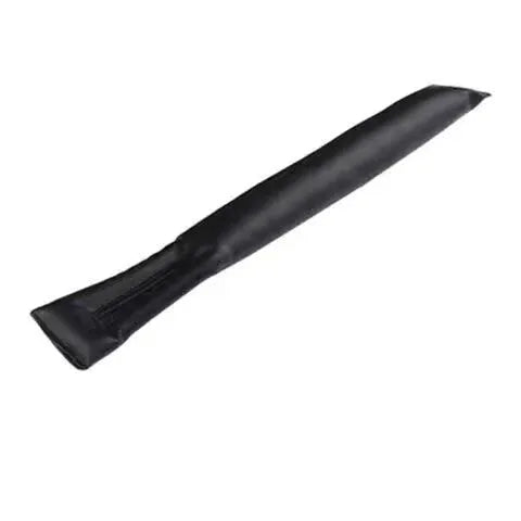 Leather-look PU car seat gap filler strip in black, beige, brown, and grey colours.