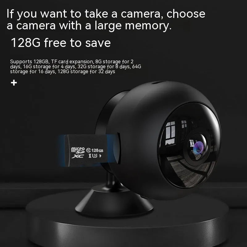 A12 wireless WIFI surveillance camera with ABS plastic housing and 3.6° lens