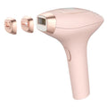 Pink or white three-in-one ice-sensing laser hair removal device with built-in shaver