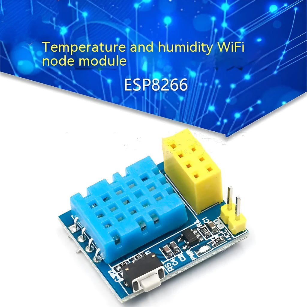 Temperature and humidity WiFi node module with DHT11 sensor for wireless environmental monitoring