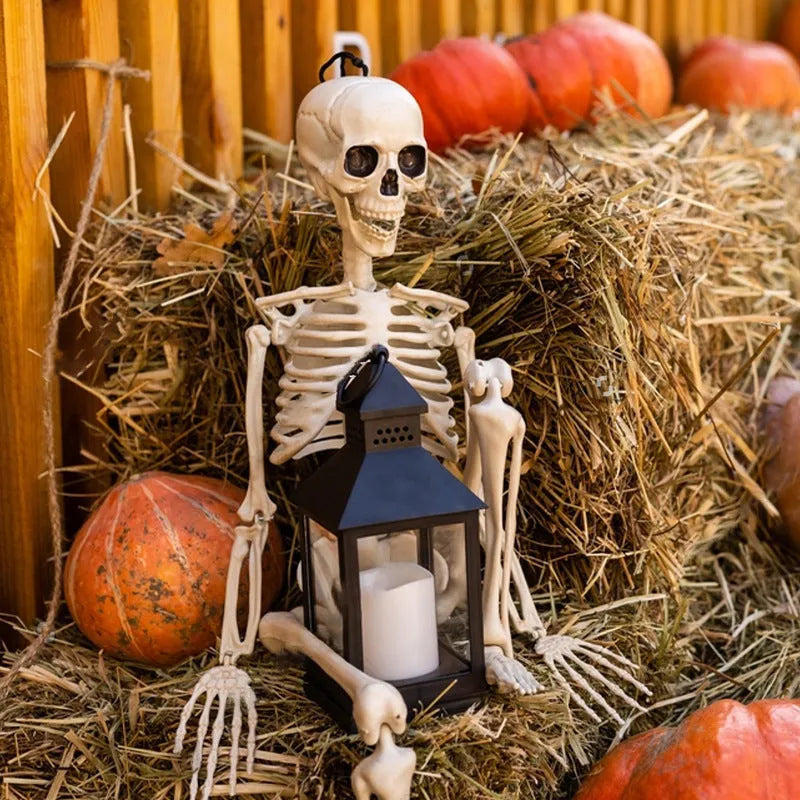 90cm tall poseable plastic skeleton Halloween decoration model