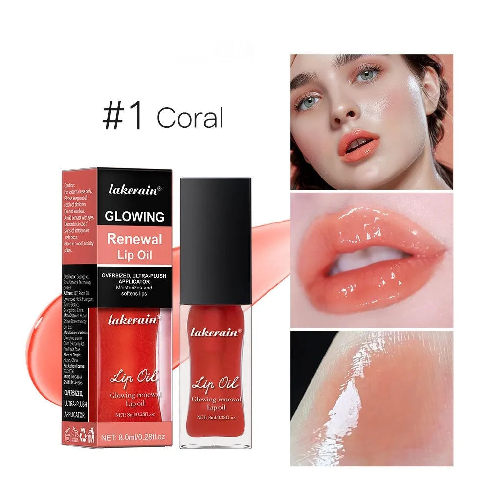 8ml nourishing lip gloss in seven shades including Coral, Clear, Honey, Jam, Pink, Red and Rose