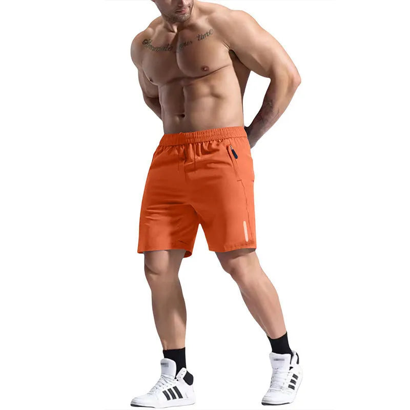 Men's bamboo fibre and polyester sports shorts with elastic waist in multiple colour options